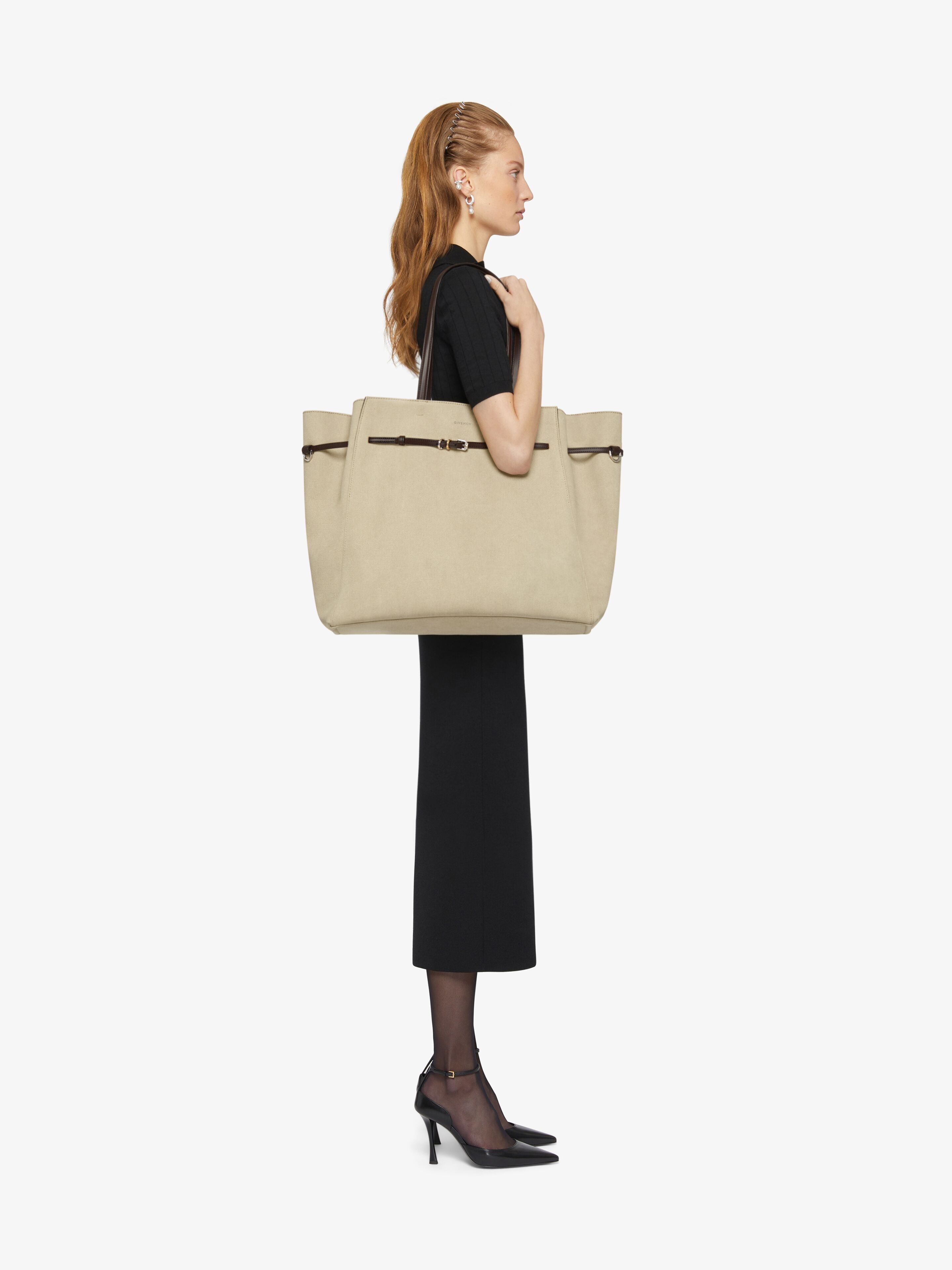 LARGE VOYOU TOTE BAG IN CANVAS - 2