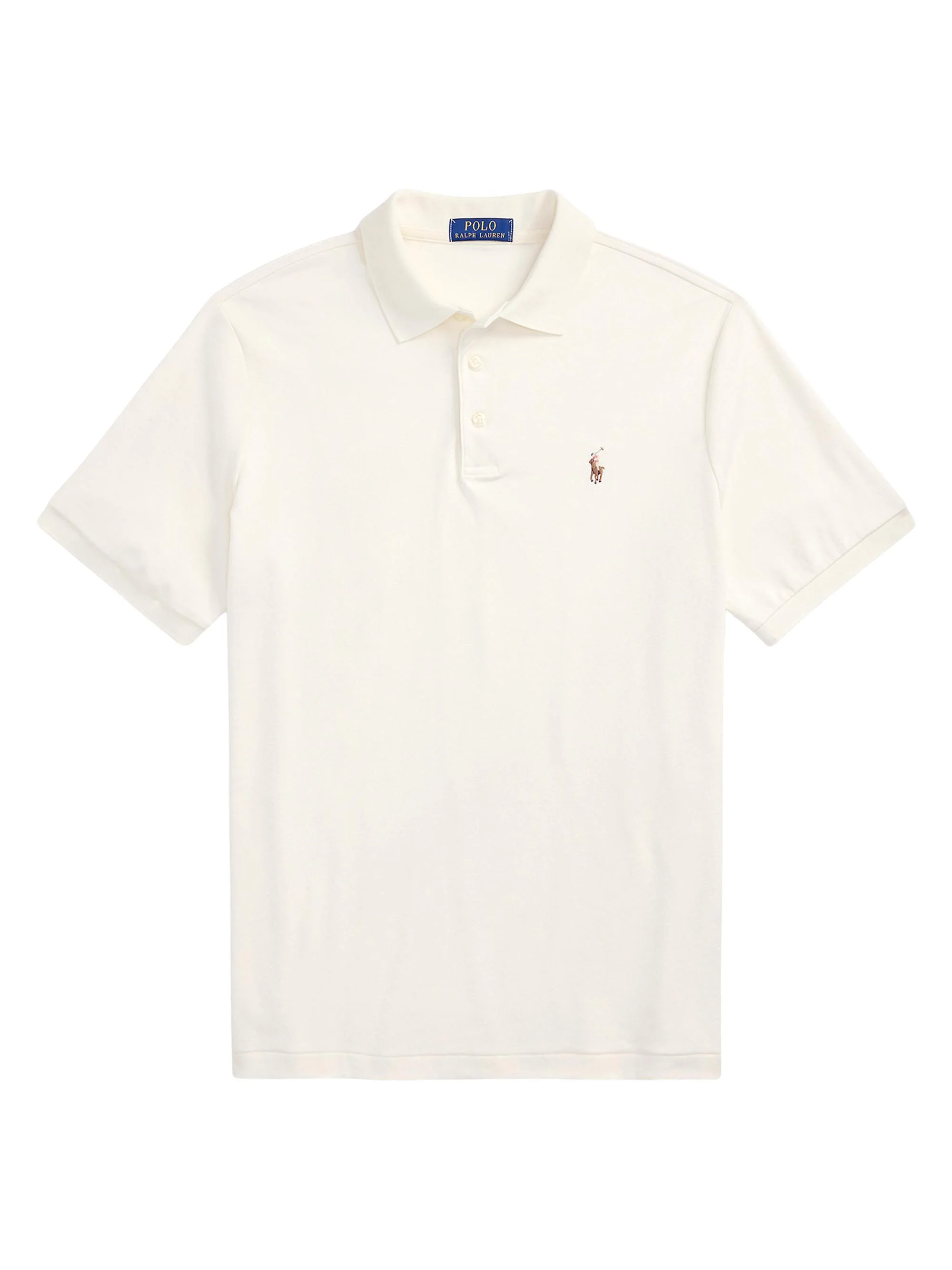 Men's Classic Fit Cotton Polo Shirt - Pale Cream - 1