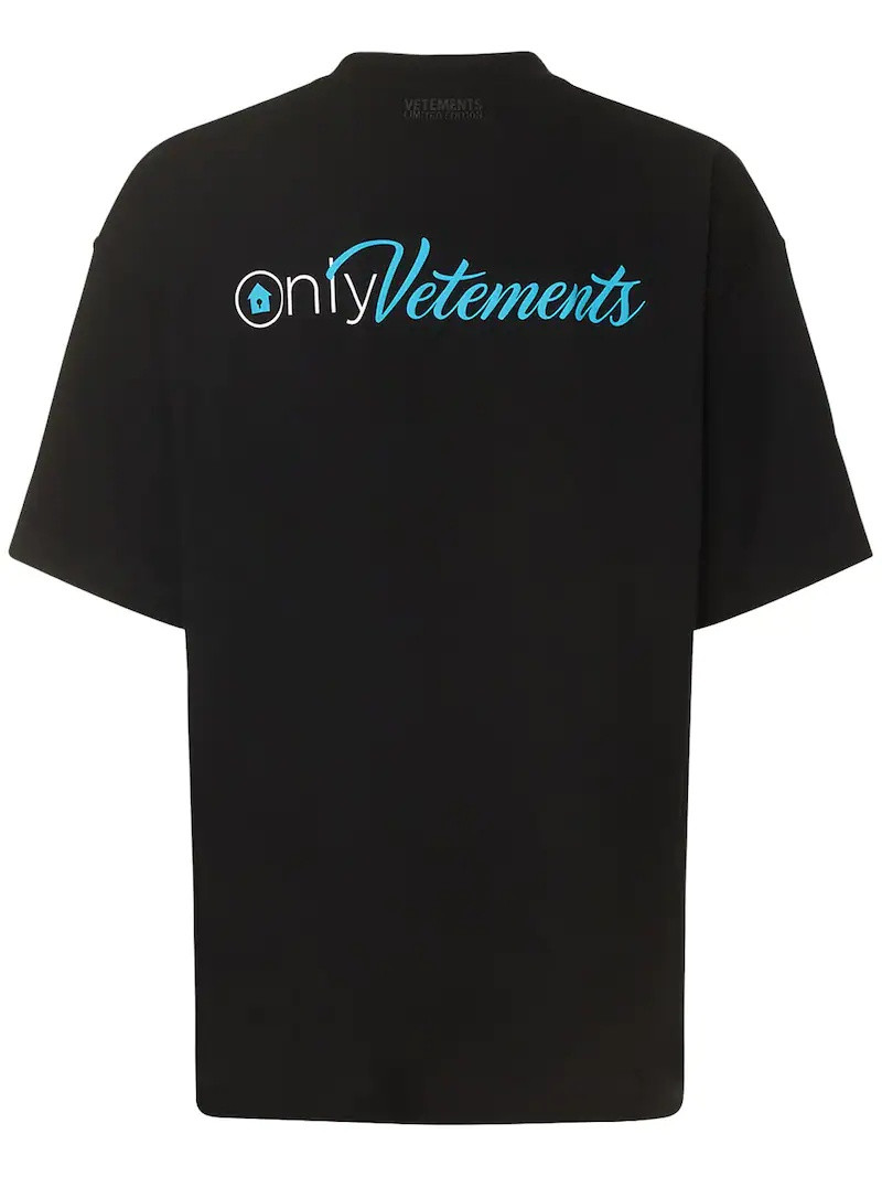 Only Vetements print cotton t-shirt 1