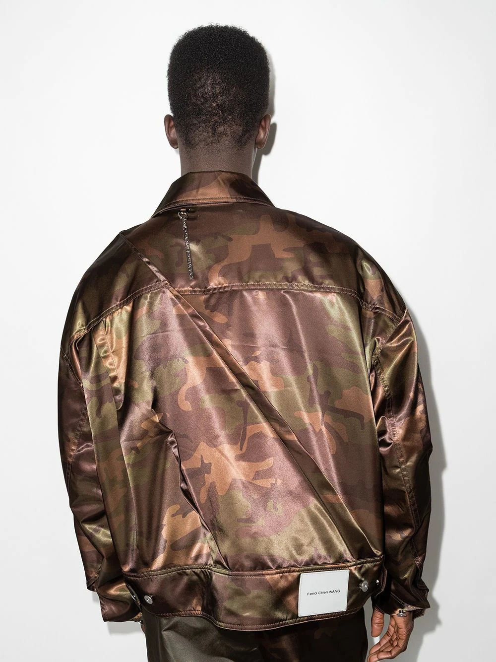 camouflage-print pleated jacket - 3