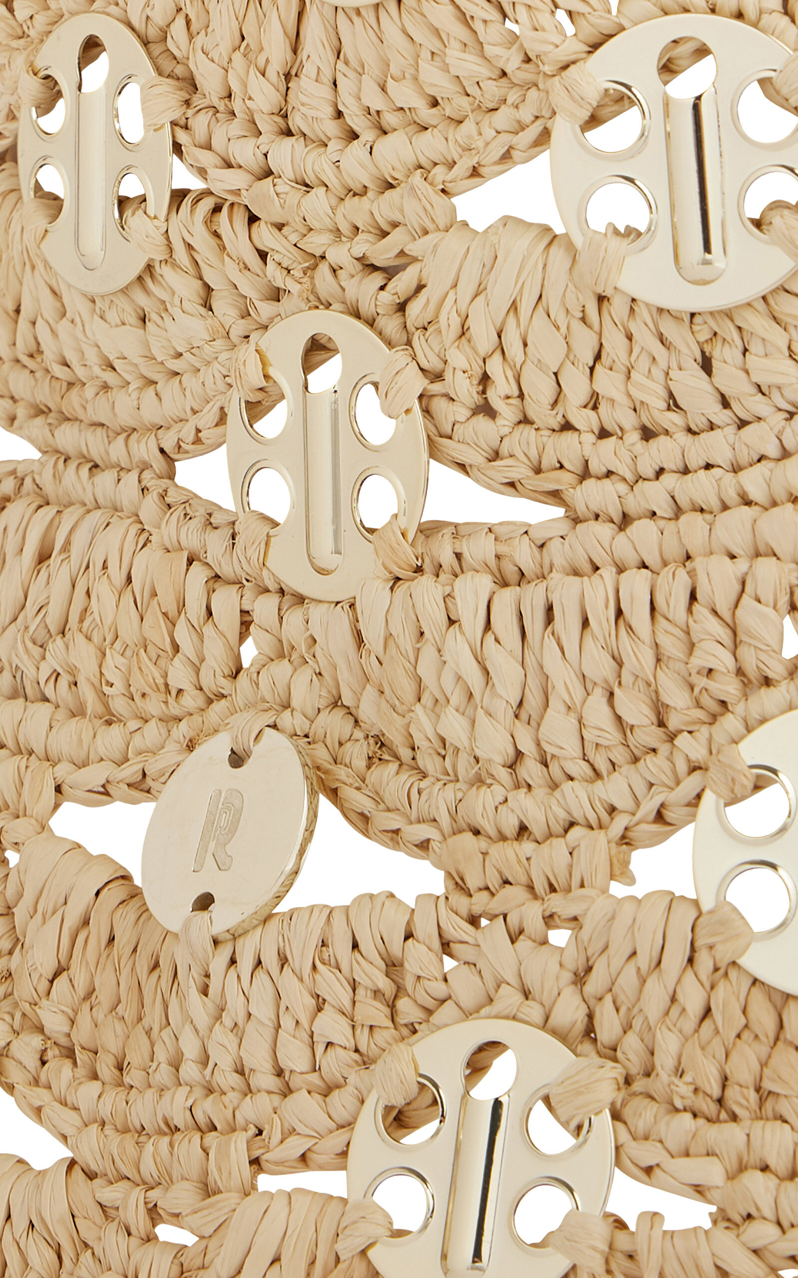 Embellished Woven Raffia Bucket Hat gold - 3