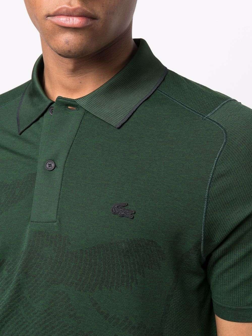 tonal-print polo shirt - 5