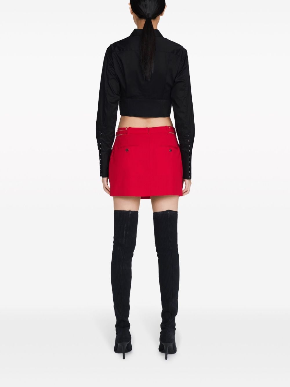 cut-out wrap miniskirt - 4