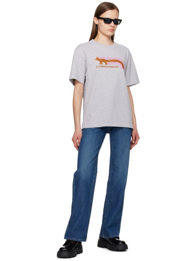 Maison Kitsuné Gray Flash Fox T-Shirt outlook