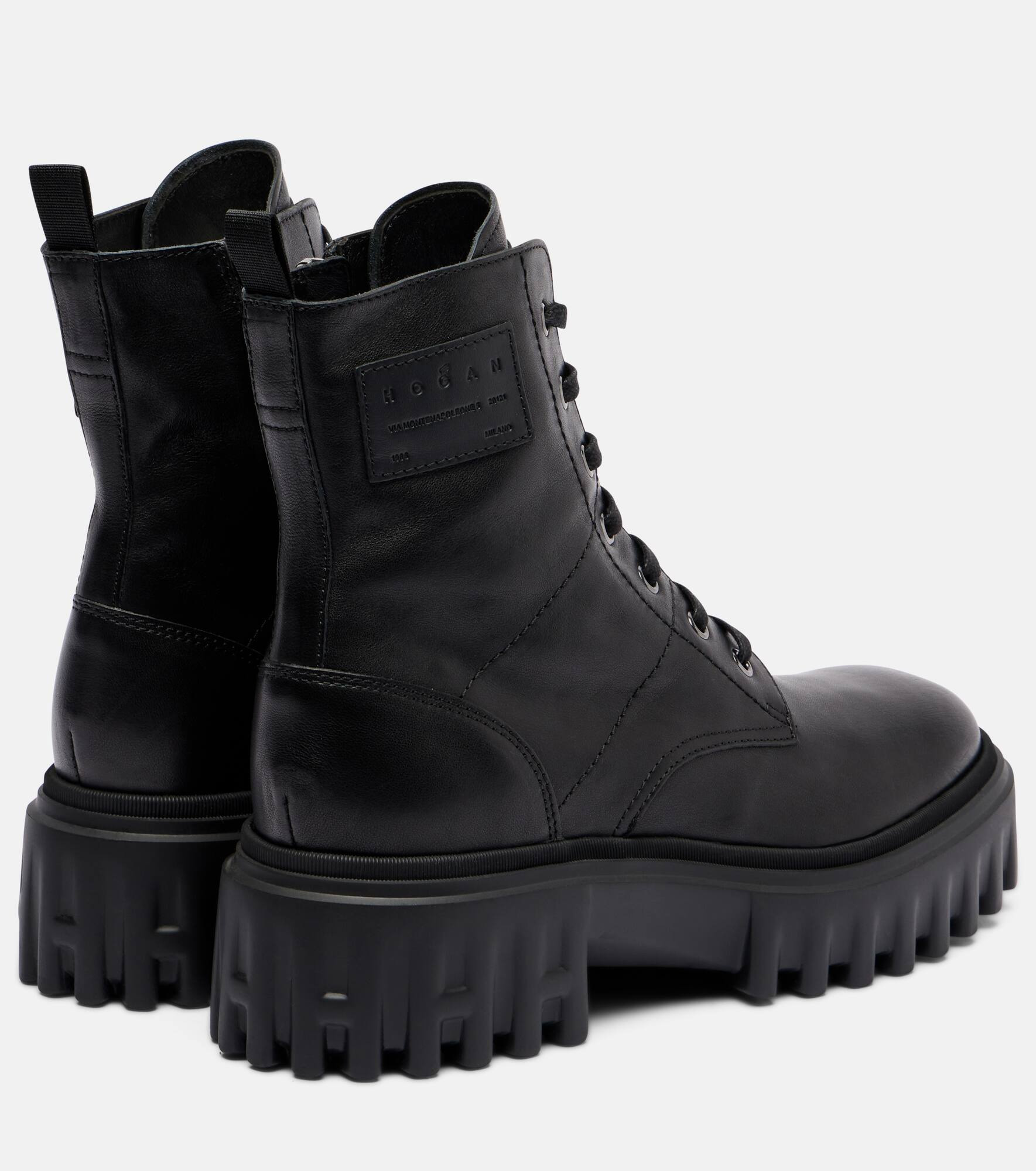 H700 leather combat boots - 2