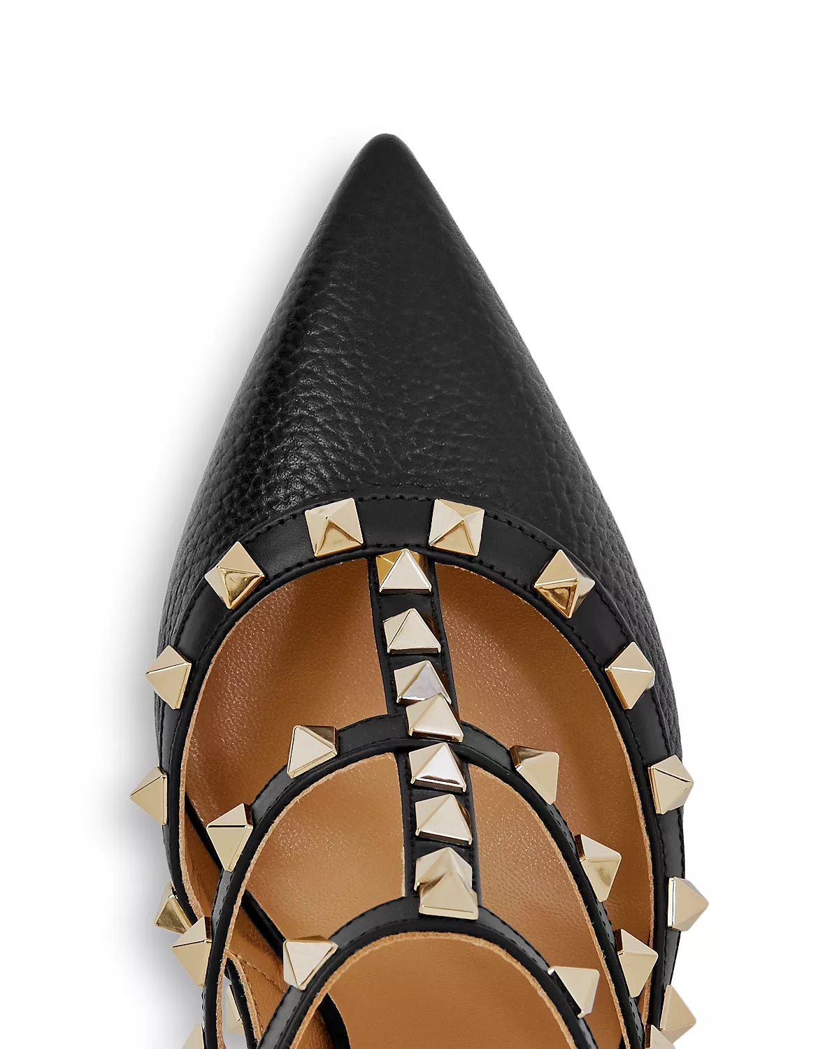 Women's Rockstud Cage Leather Pumps with Studs - 6