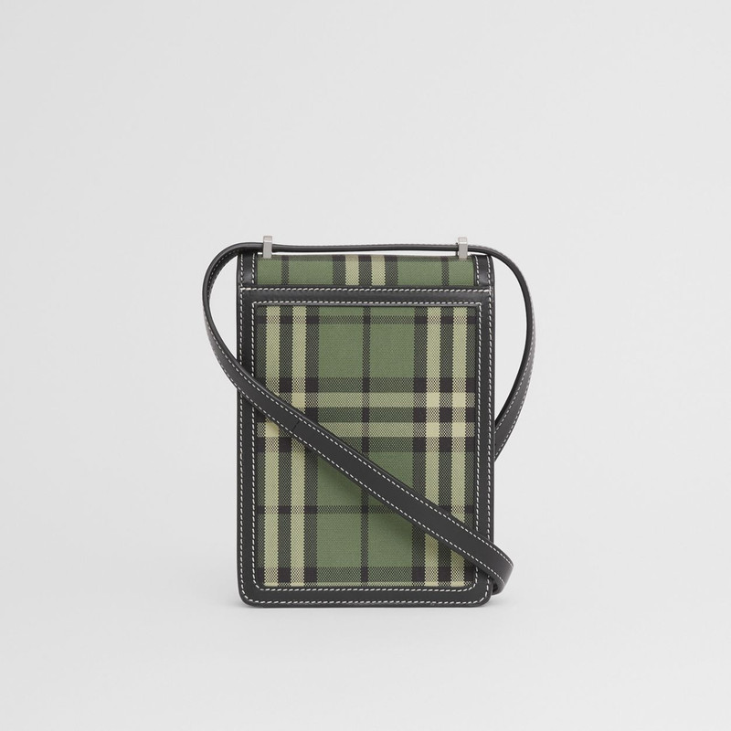 Check Cotton and Leather Robin Bag 10