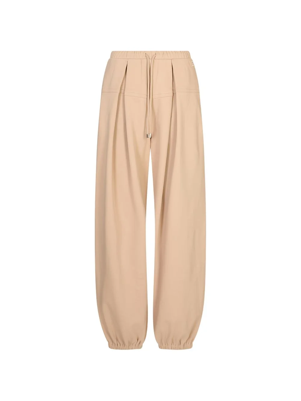 pleated drawstring track pants - 1