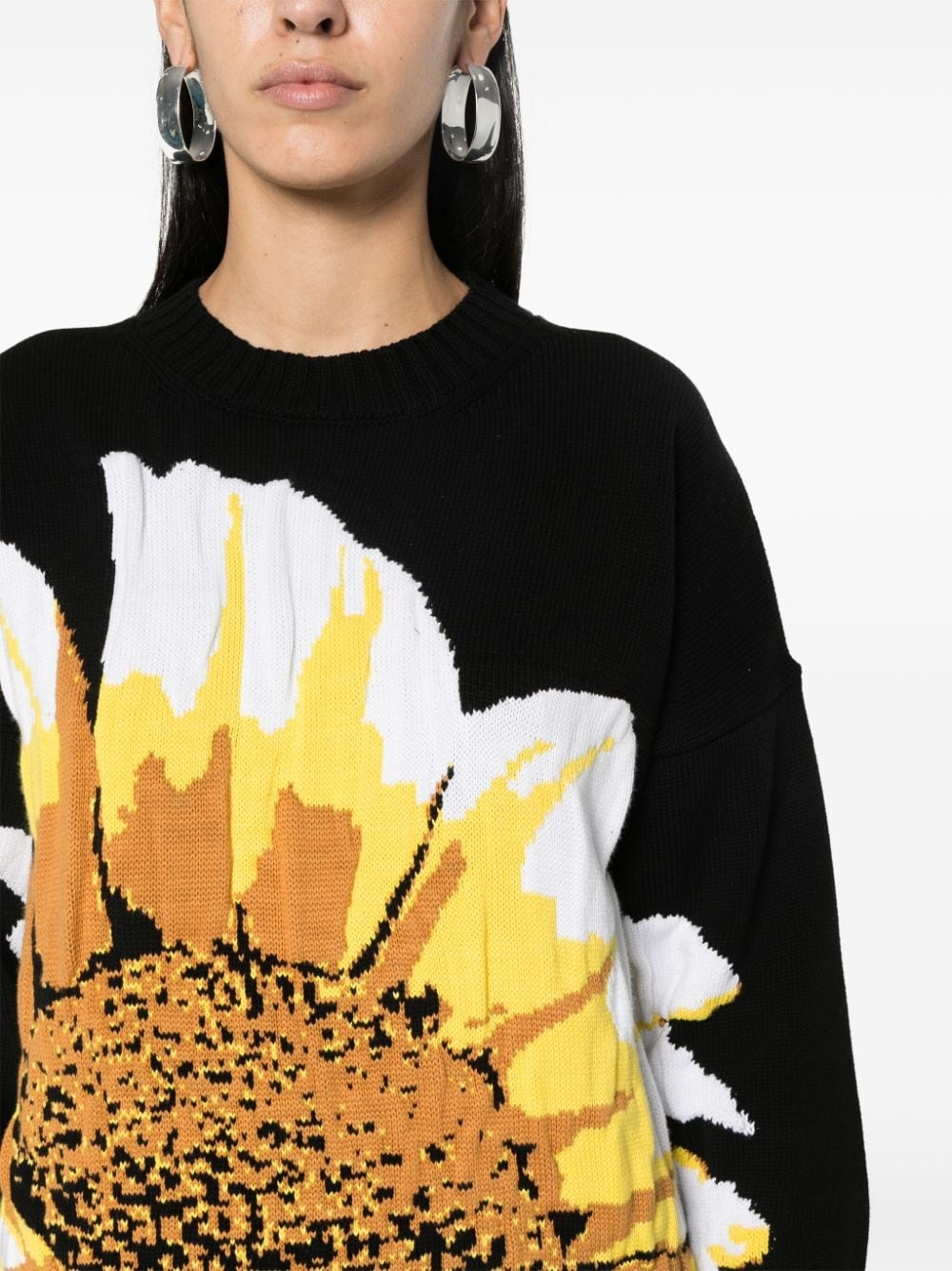 floral-intarsia-knit jumper - 5