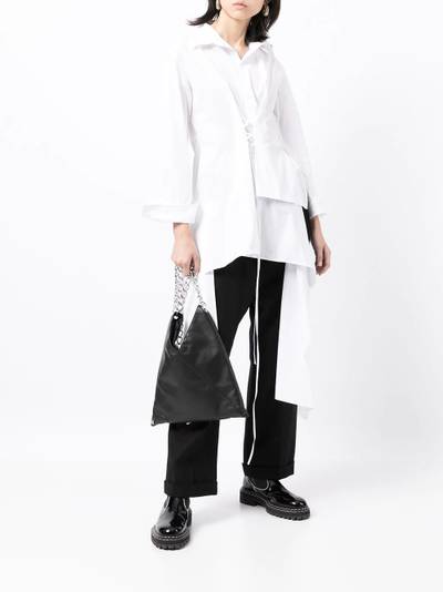 Yohji Yamamoto layered asymmetric shirt outlook