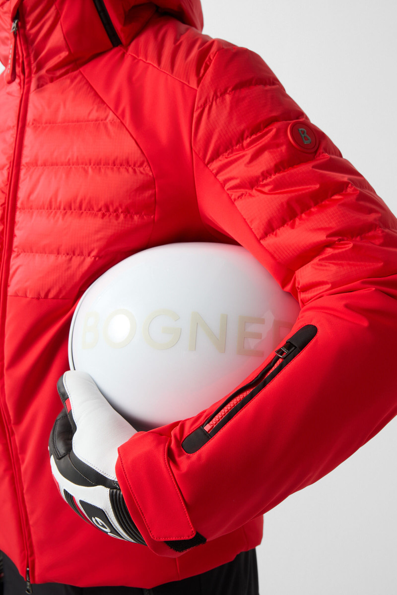 Henik down ski jacket in Red 7