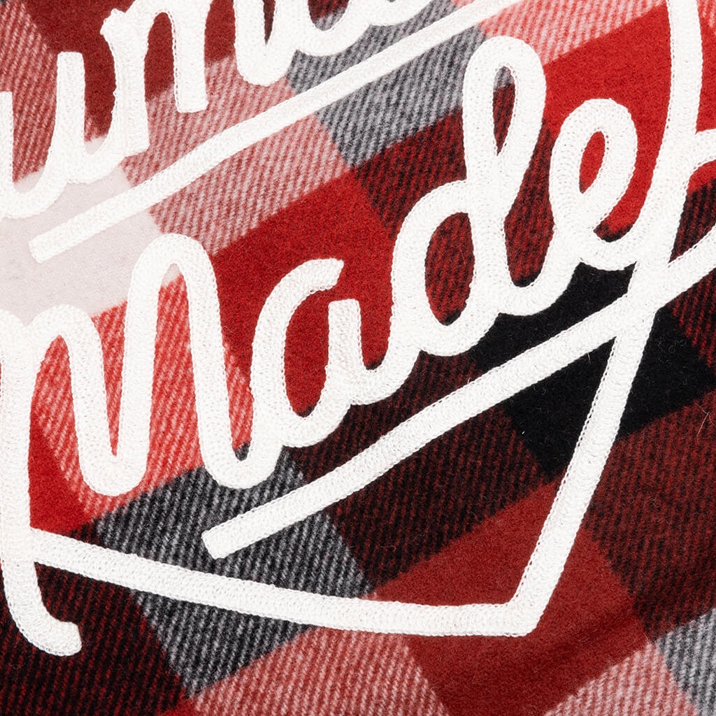WOOL BEAVERBLOCK CHECK SHIRT - RED - 4