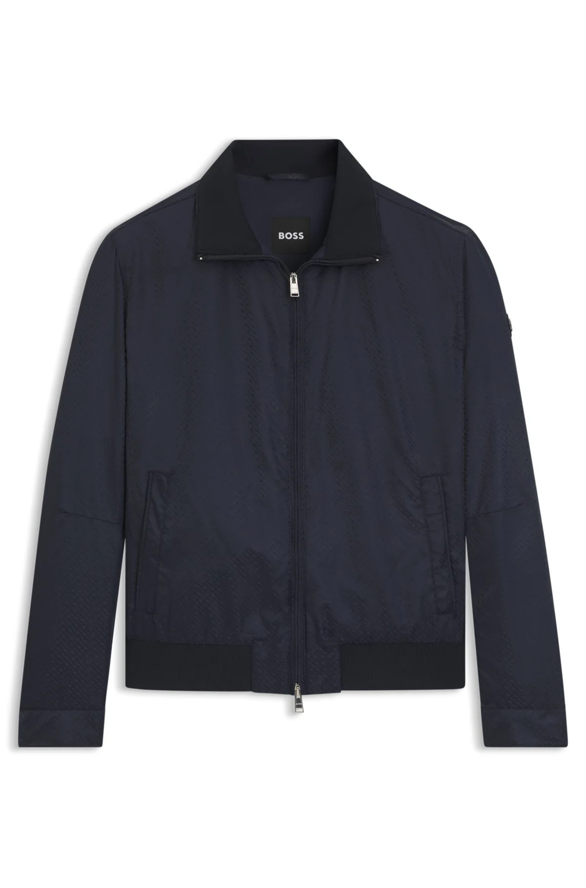 WATER-REPELLENT JACKET WITH MONOGRAM JACQUARD - 1