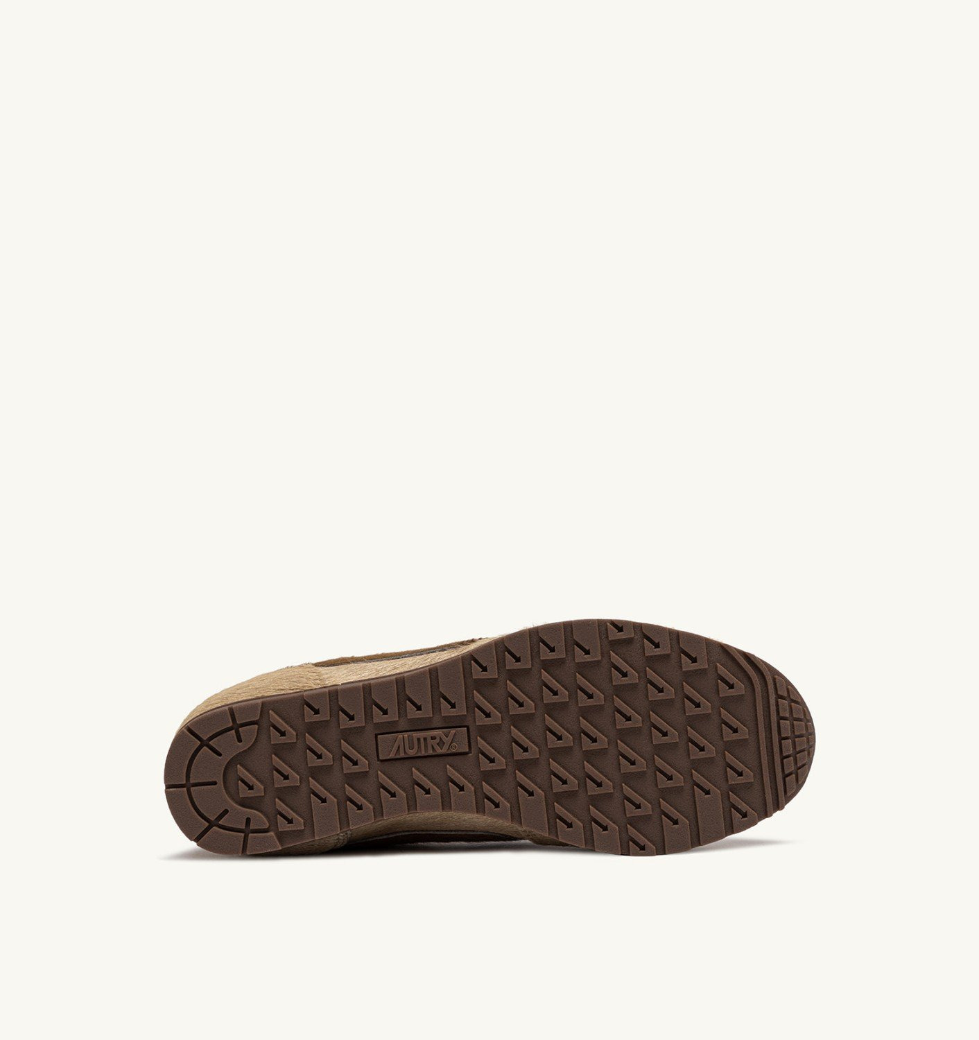 WINDSPIN SNEAKERS IN BEIGE AND BROWN PONY HAIR EFFECT - 4