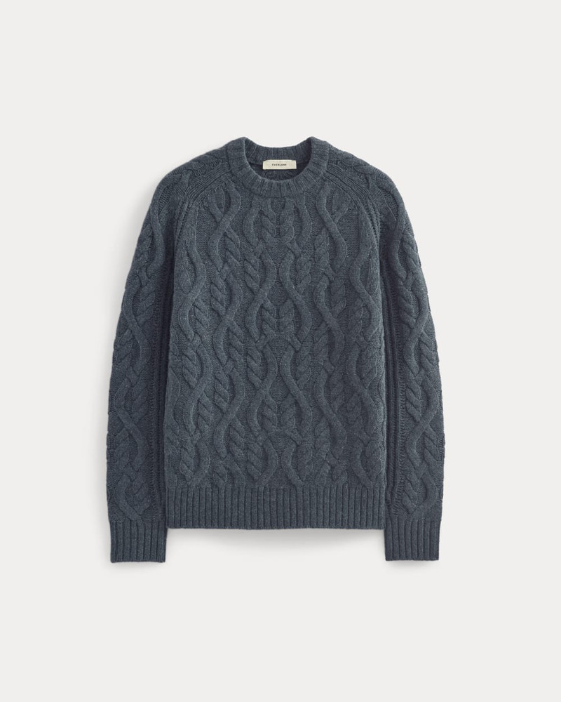CABLE KNIT CREW IN LUXE MERINO 1