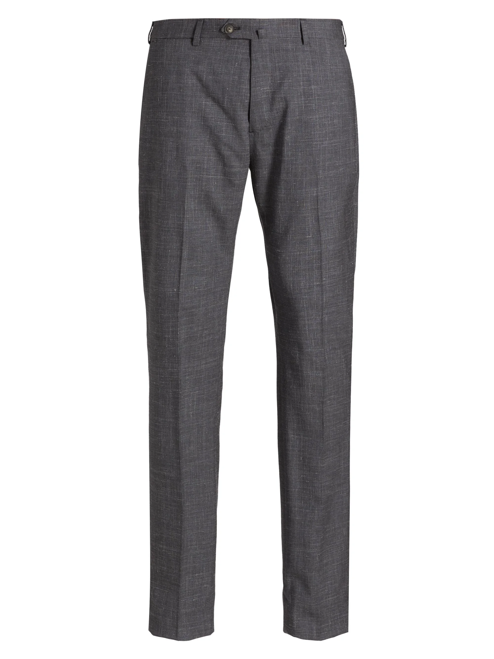 Men's Virgin Wool-Blend Dress Pants - Charcoal - 1