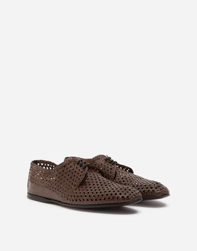 Dolce & Gabbana Hand-woven derby shoes outlook