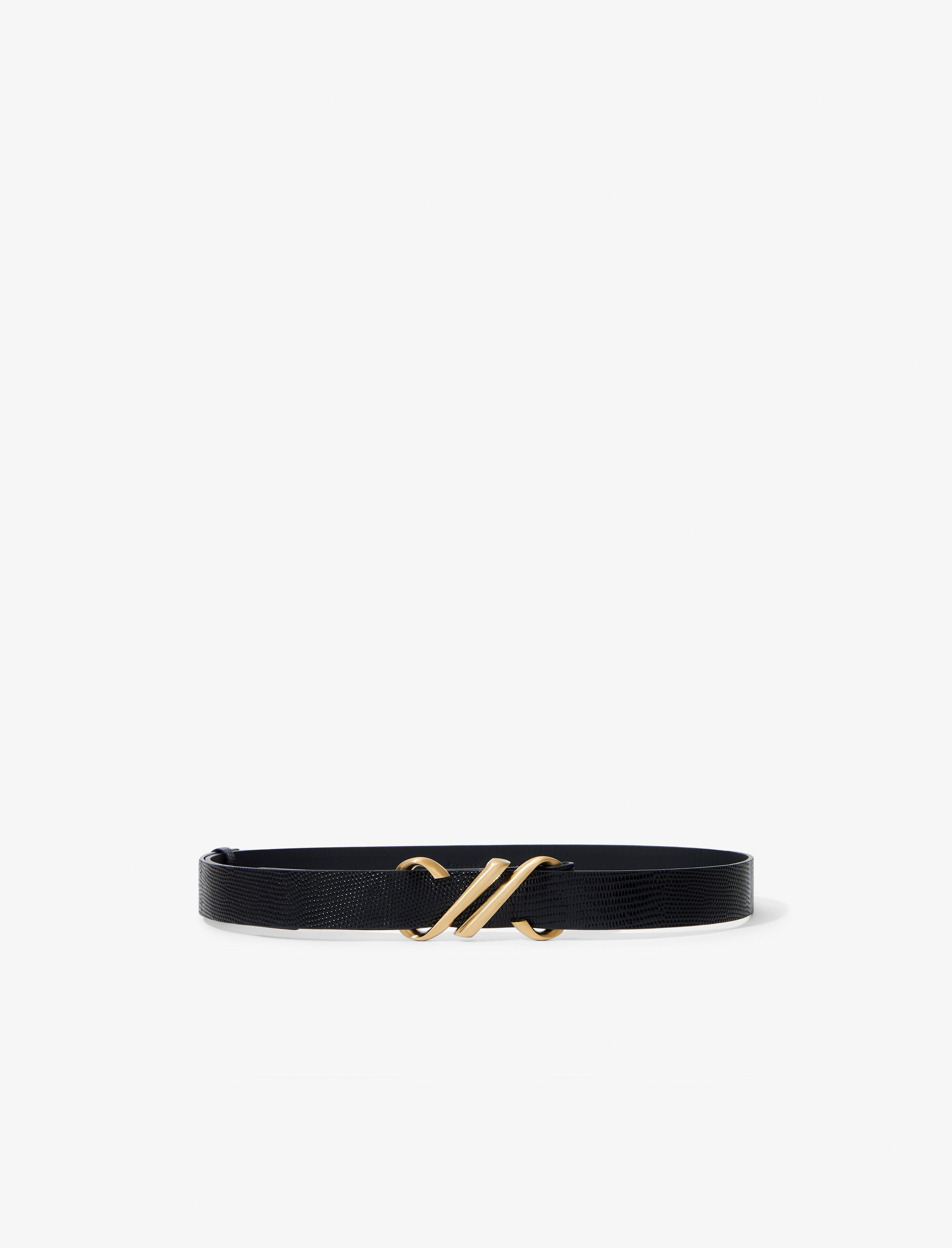 Monogram Belt in Embossed Leather - 1