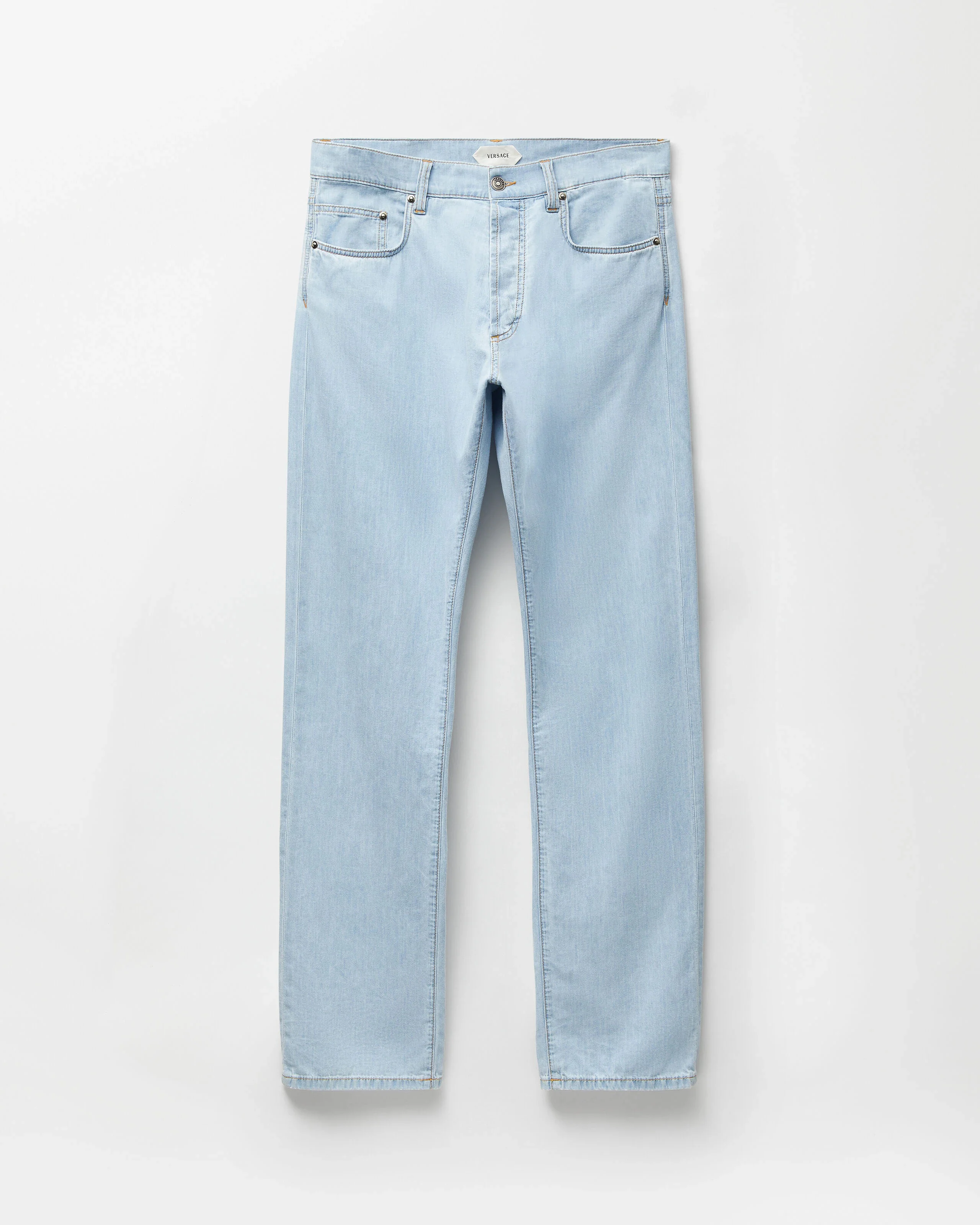 Straight Chambray Jeans - 1