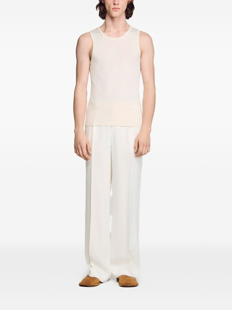 Sandro round-neck knitted tank top outlook