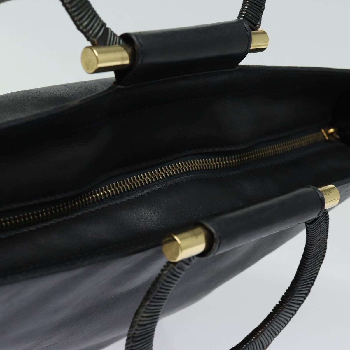 CELINE Hand Bag Leather Black - 6