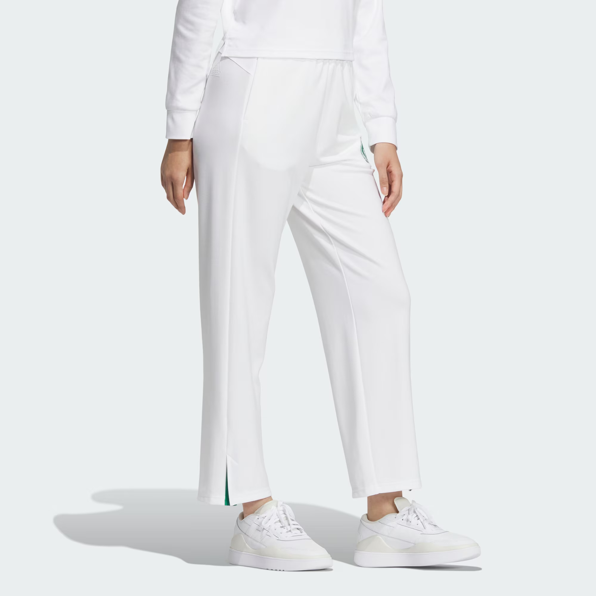 (WMNS) adidas Verbiage Doubleknit Pants 'White Green' JE3615 - 5