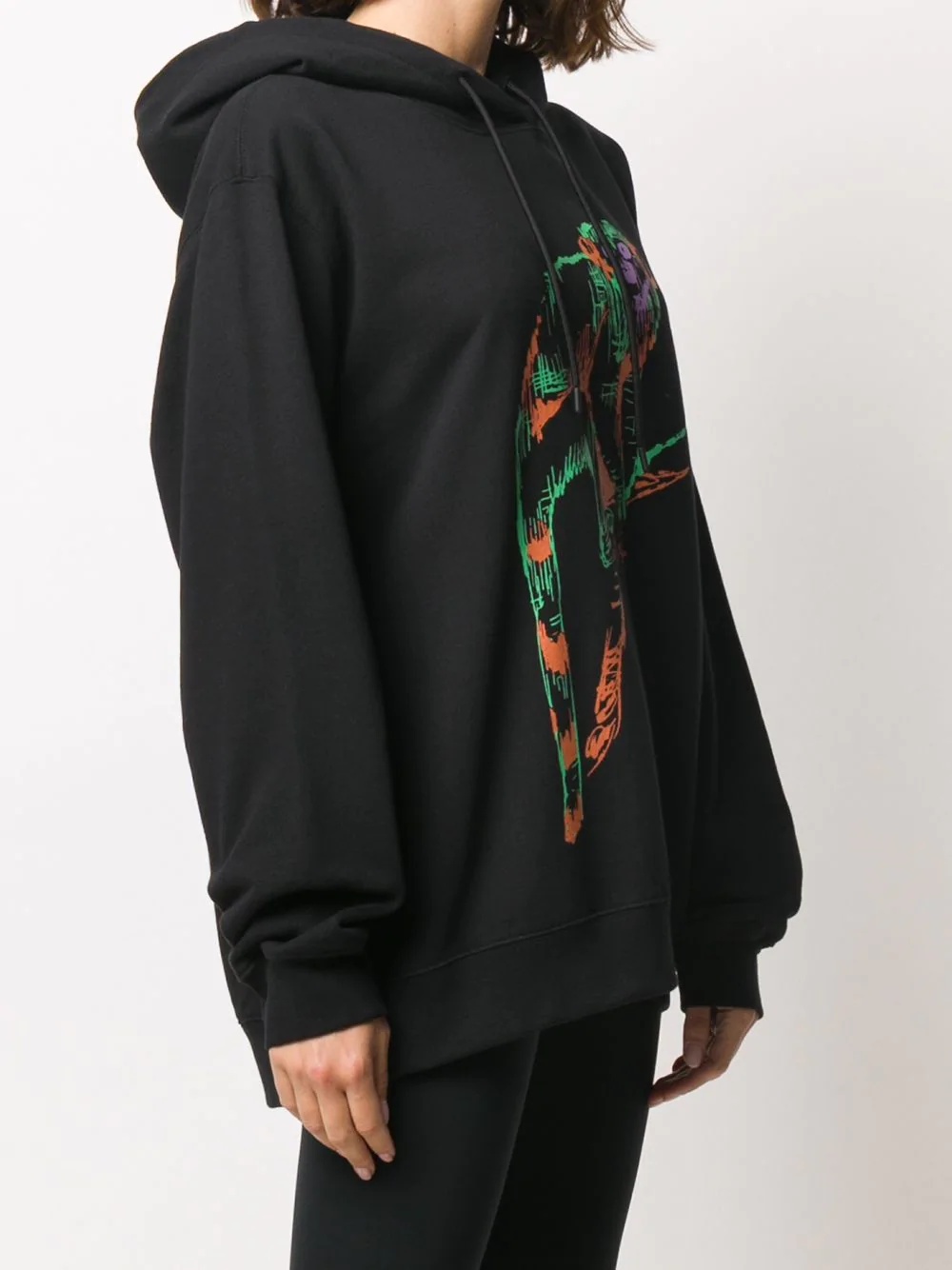 monkey-print oversized hoodie - 3