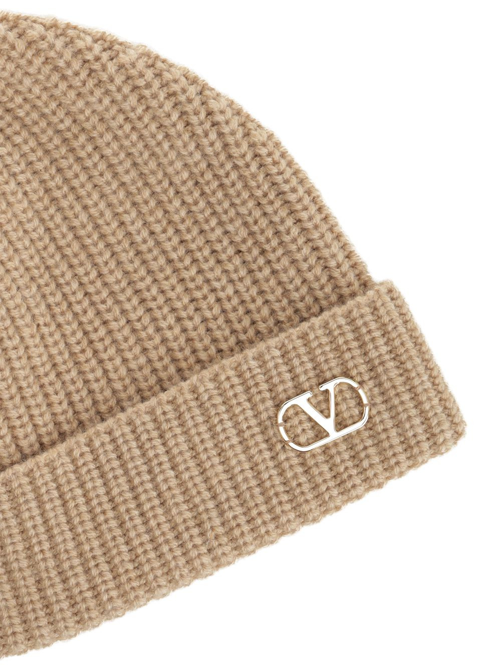 Beanie | Knitted | Cachemire / Vlogo Metal Hats Beige - 3