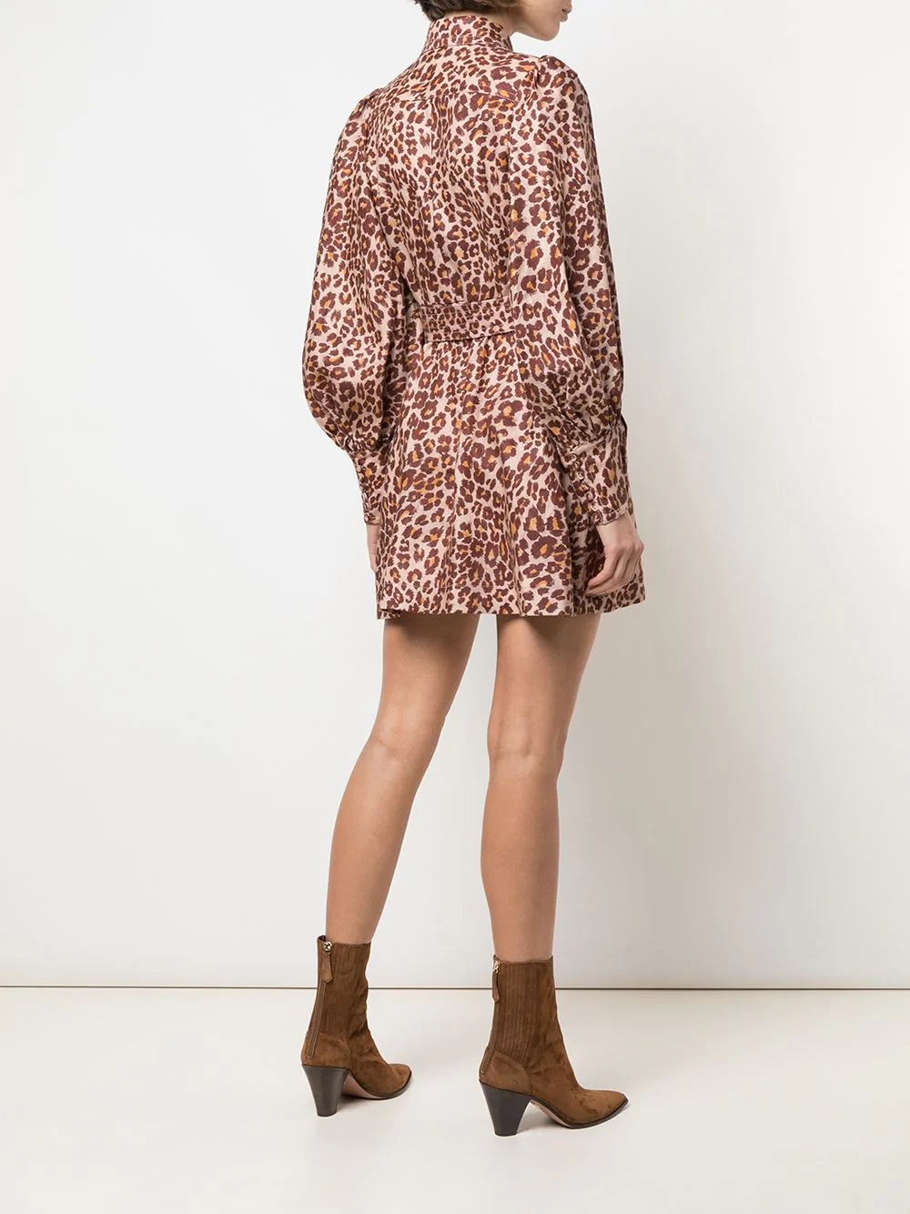 leopard shirt dress - 4