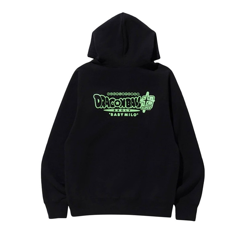 A BATHING APE® BAPE x Dragon Ball Z Super Son Goku & Vegeta Hoodie 'Black' outlook