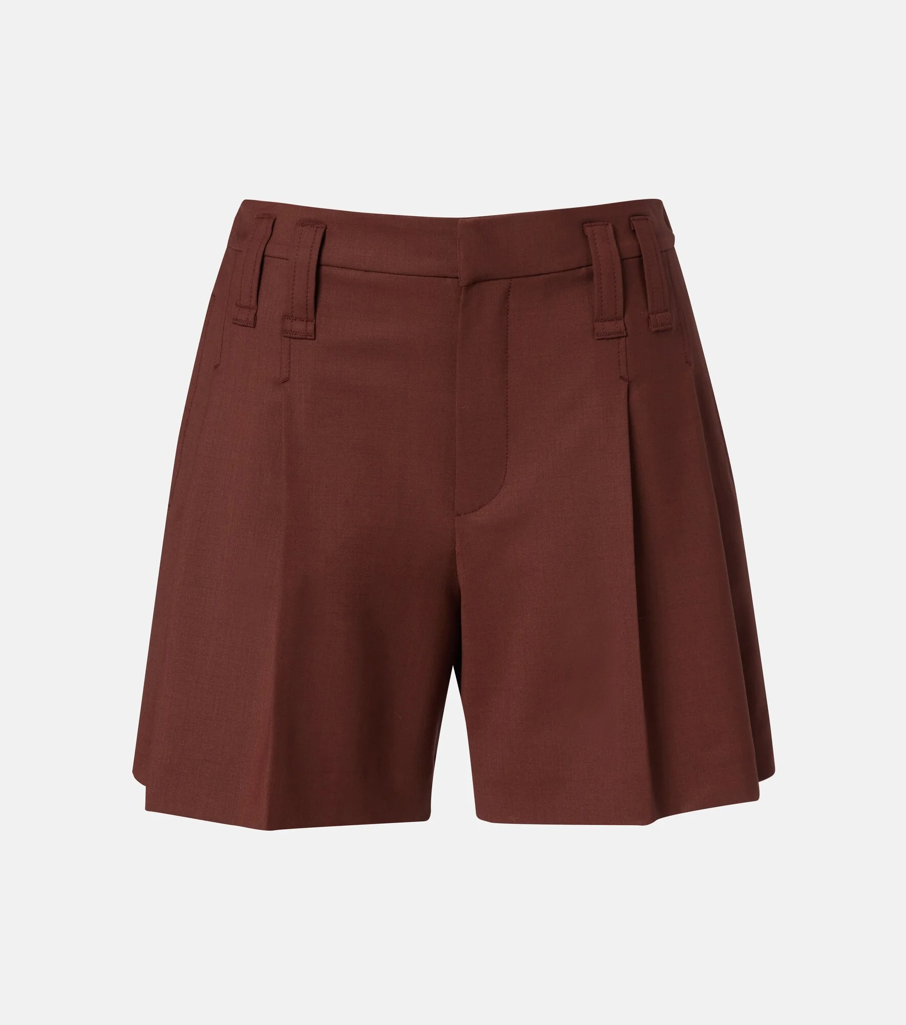 Monili pleated wool-blend shorts - 1