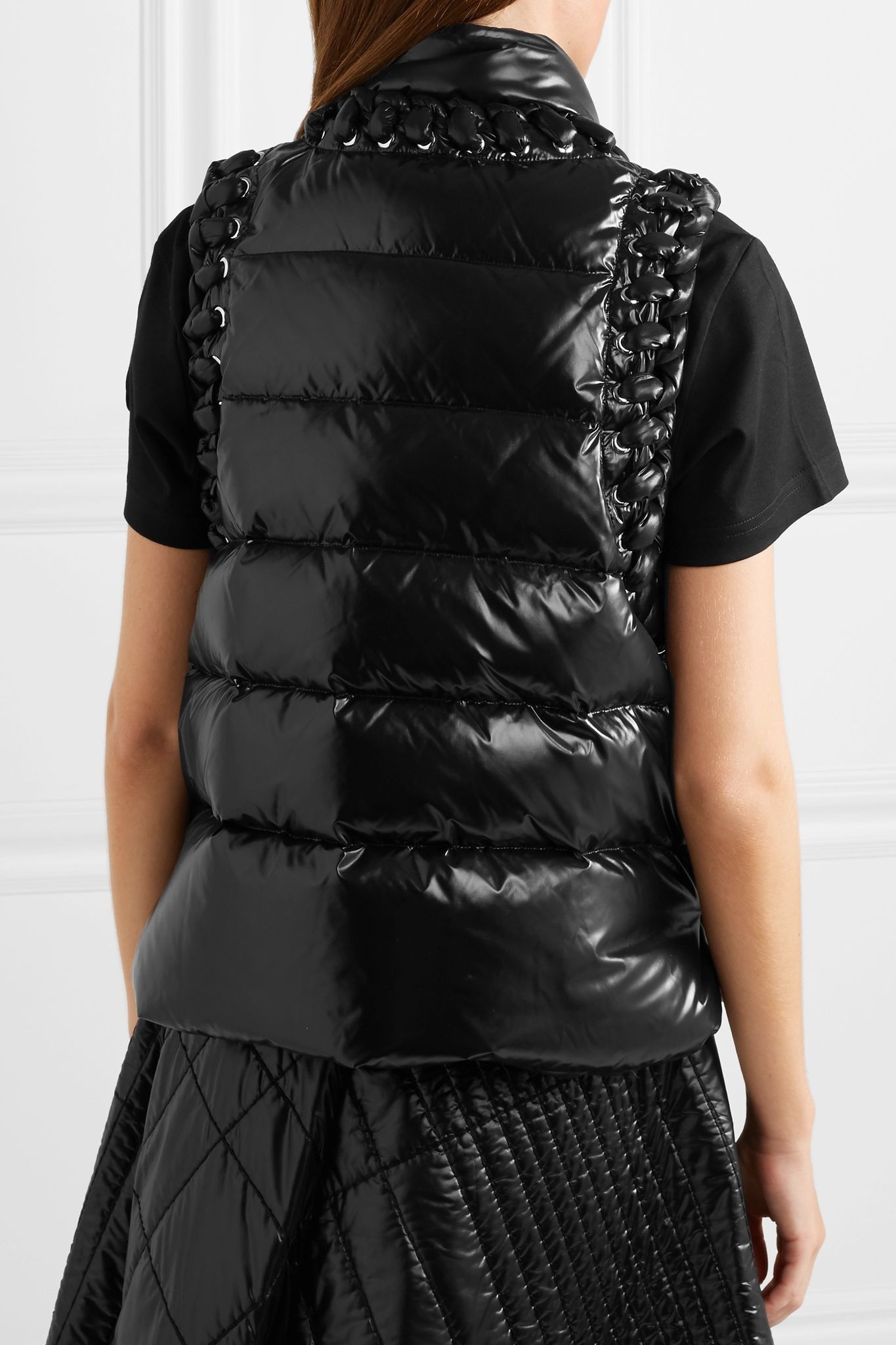 + 6 Noir Kei Ninomiya whipstitched quilted shell down gilet - 4