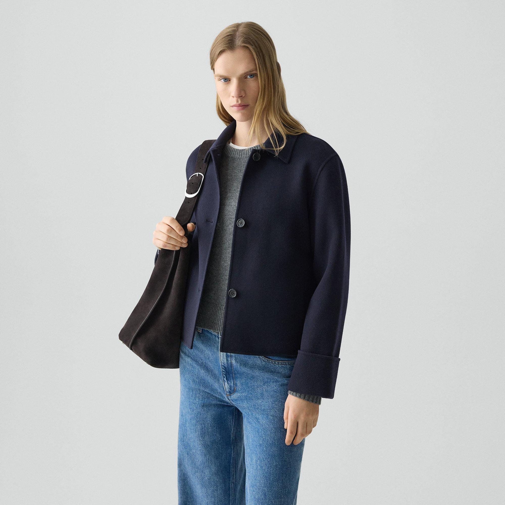 Boxy Cuff Jacket in Double-Face Wool-Cashmere - 3