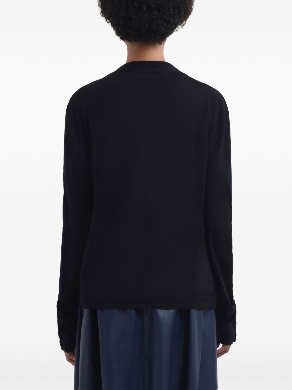 logo-embroidered cardigan - 3