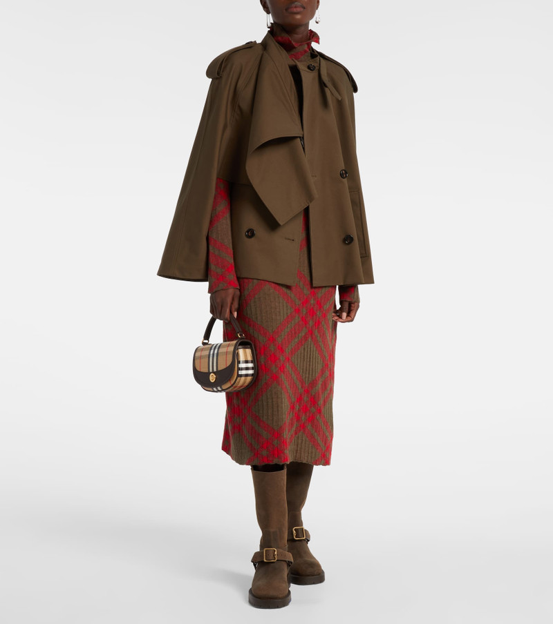 Burberry Double-breasted cotton cape outlook