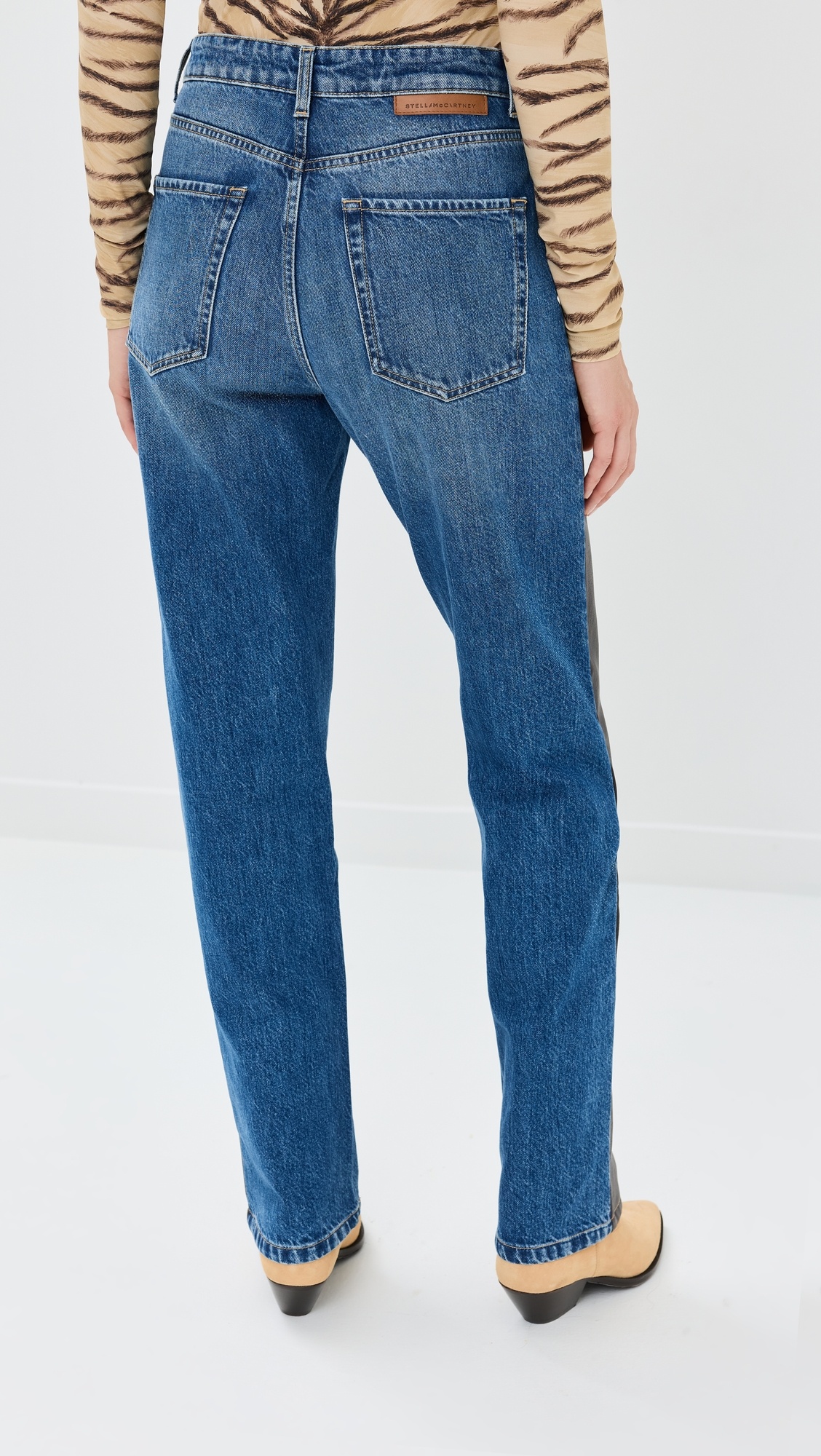 Stella McCartney Mid Blue Altermat Eyelet Detailed Chap