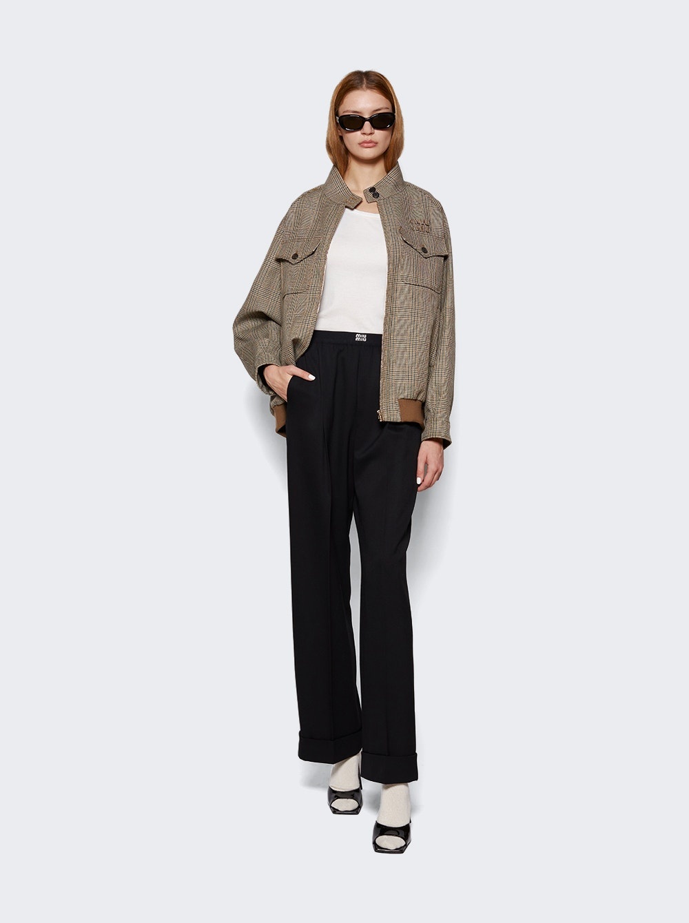 MIU MIU  Grain De Poudre パンツ Miu Miu Grain de poudre pants | REVERSIBLE
