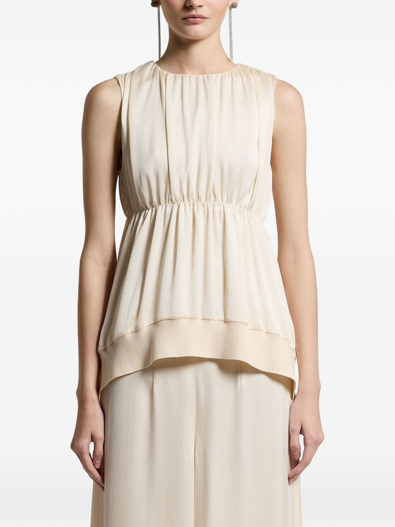 ruffled sleeveless top 1