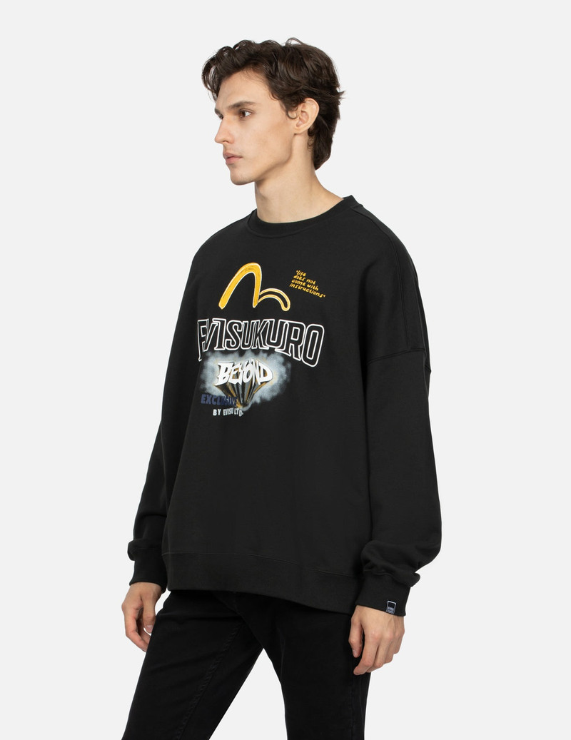 Multi-Logo Print Oversized Sweatshirt 7