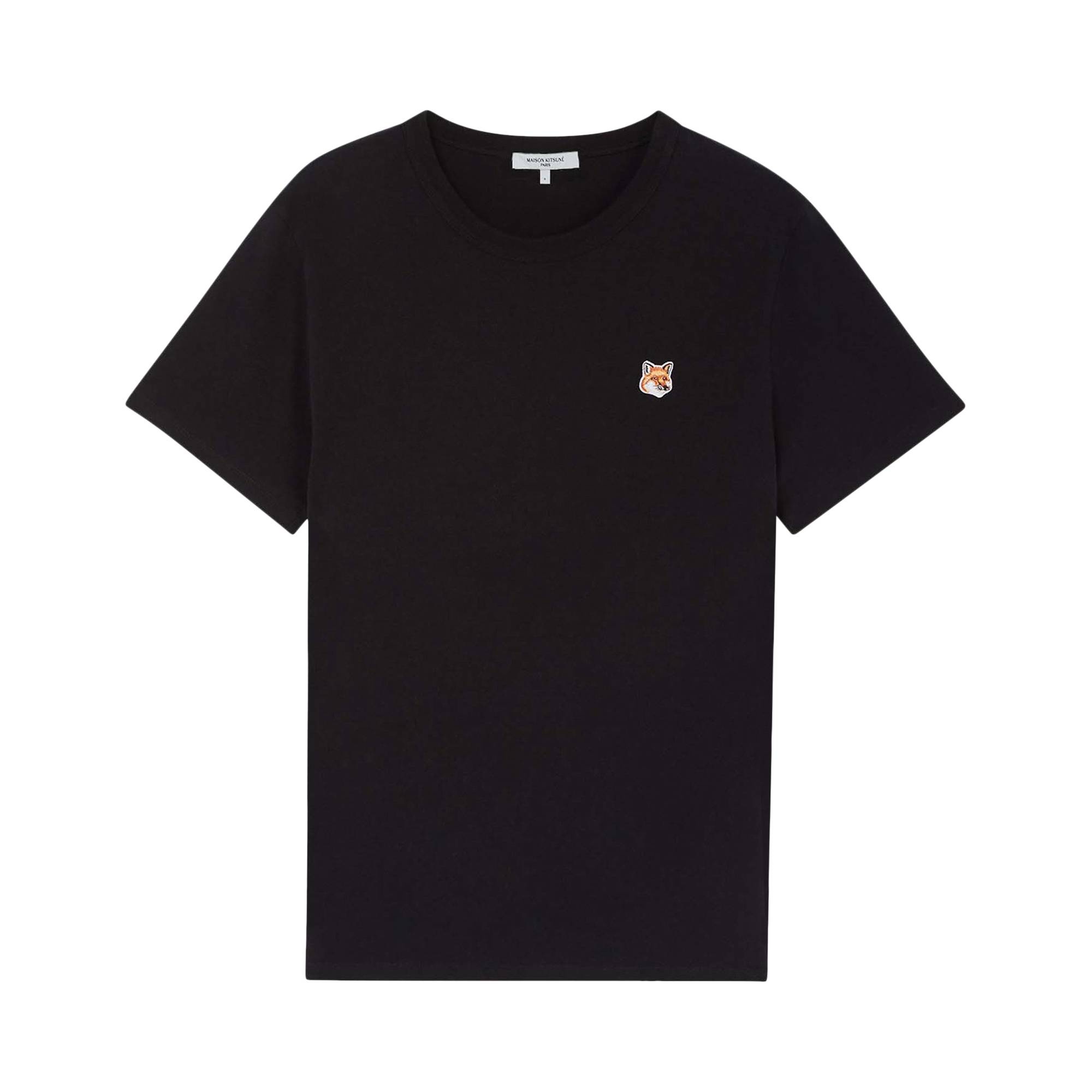 Maison Kitsuné Fox Head Patch Classic Tee 'Black' - 1