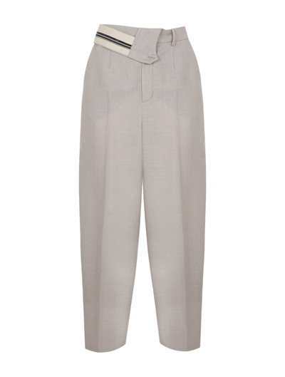 FENDI DOVE GRAY MOHAIR WOOL TROUSERS outlook