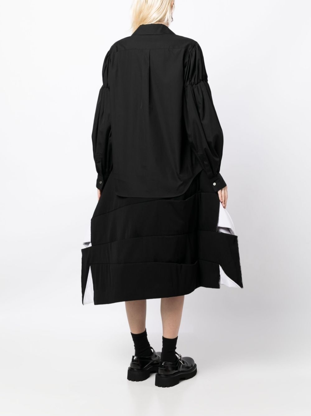 voluminous asymmetric panelled skirt - 4