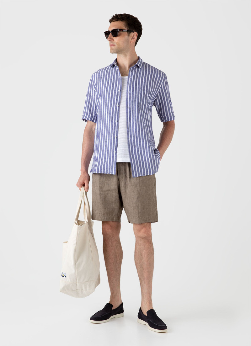 Sunspel Short Sleeve Linen Shirt outlook
