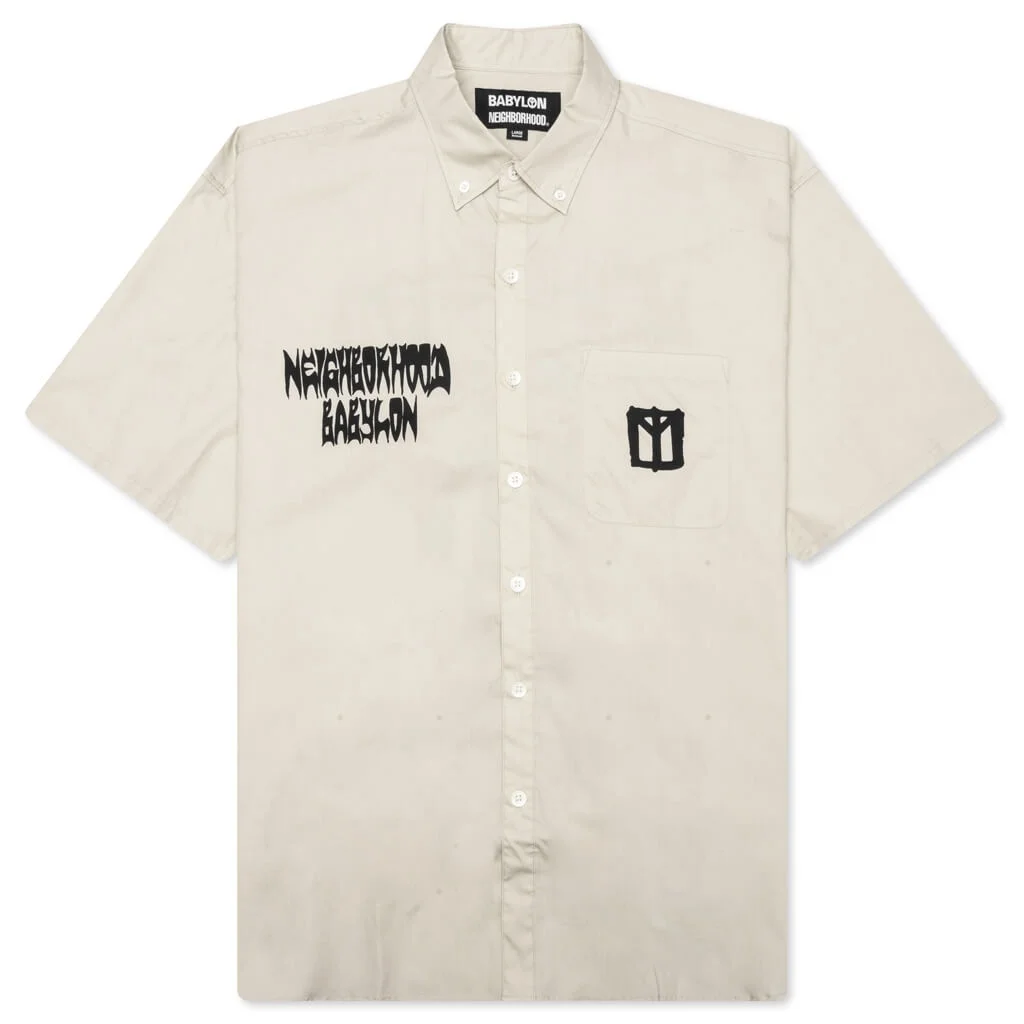 NEIGHBORHOOD X BABYLON BD SHIRT SS-1 - BEIGE - 1