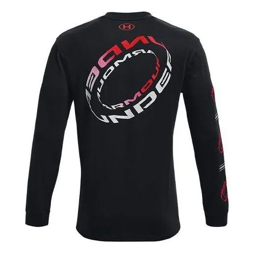 Under Armour Branded Spiral Heavyweight Long Sleeve T-shirt 'Black' 1366473-001 - 1