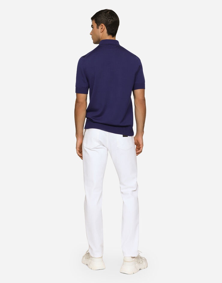 White regular stretch jeans - 3