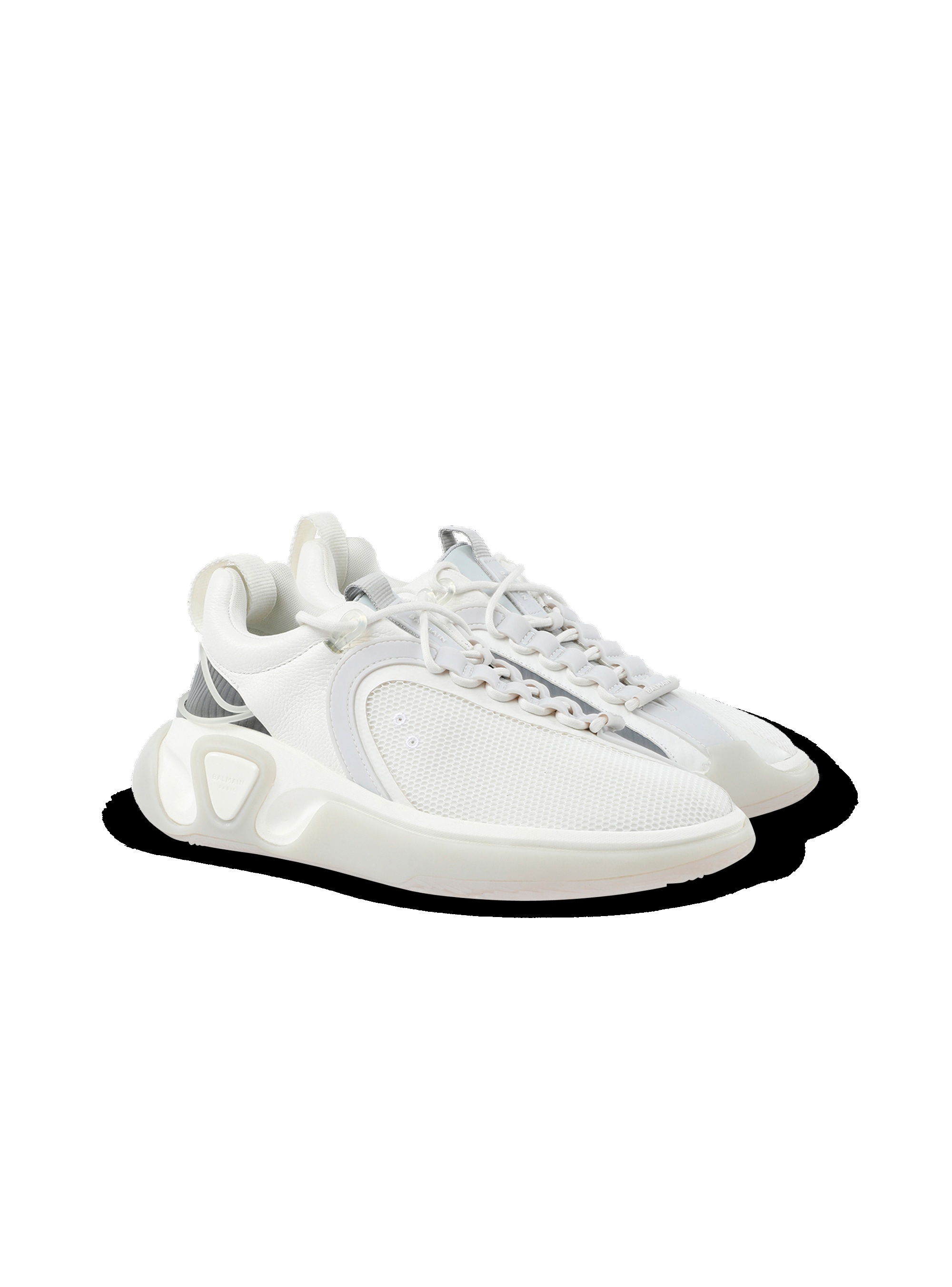 Leather and mesh B-Runner sneakers - 2