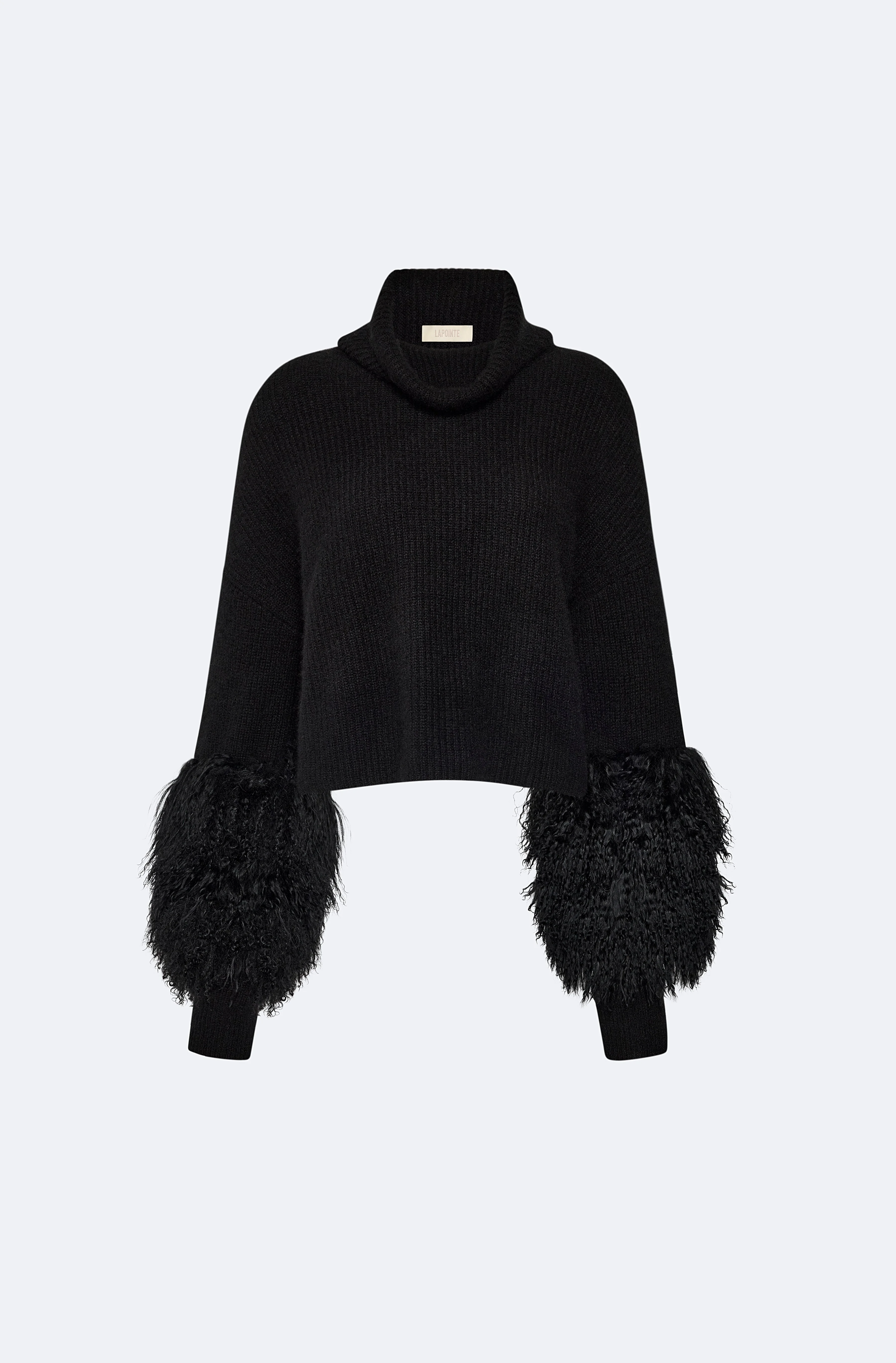 Cashmere Turtleneck Sweater With Shearling - 1