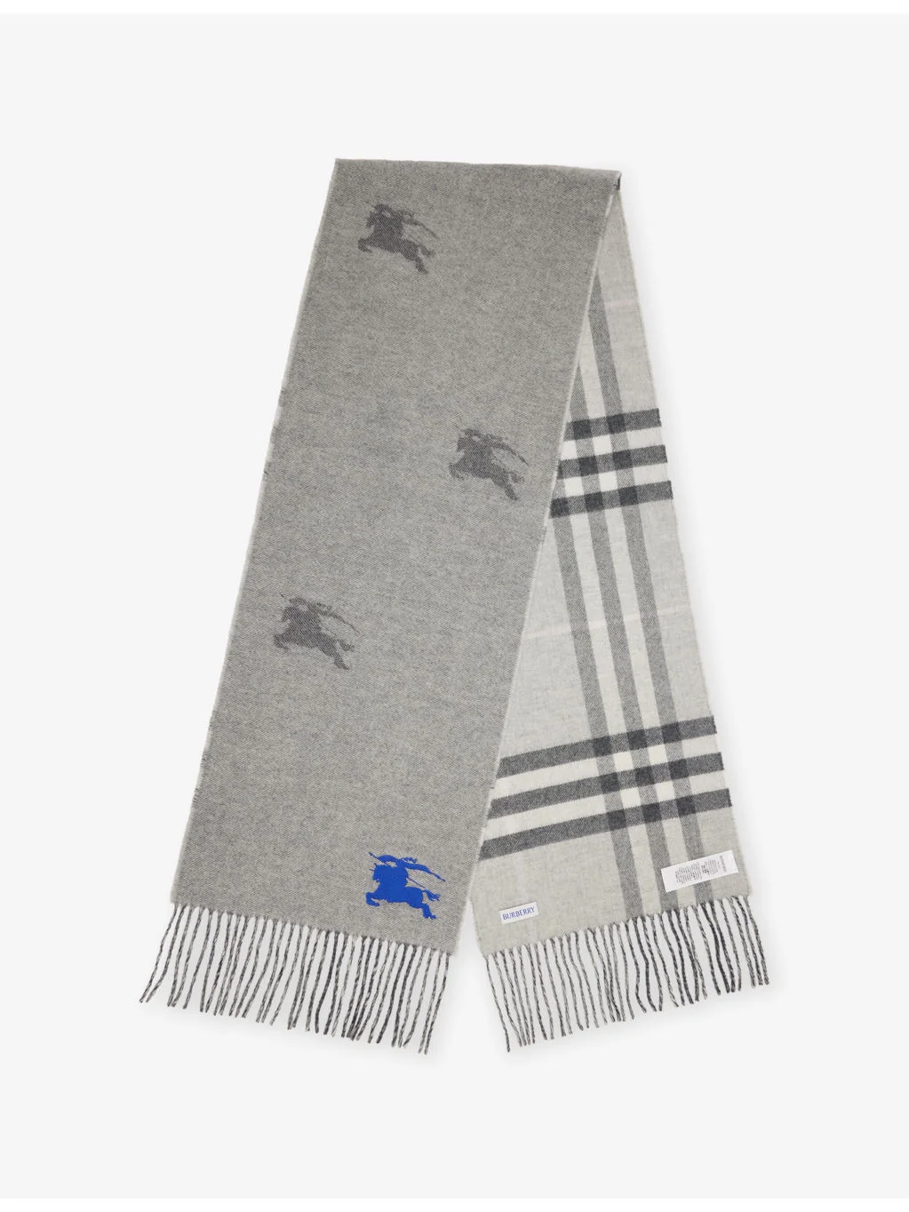 Reversible EKD Check Cashmere Scarf - 1