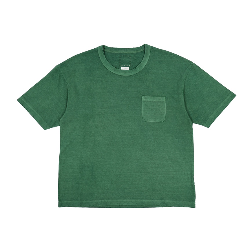 AMPLUS TEE S/S (UNEVEN DYE) GREEN - 1